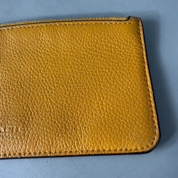Coach Mustard Leather Long Card Holder/Wallet - Picture 3 of 14